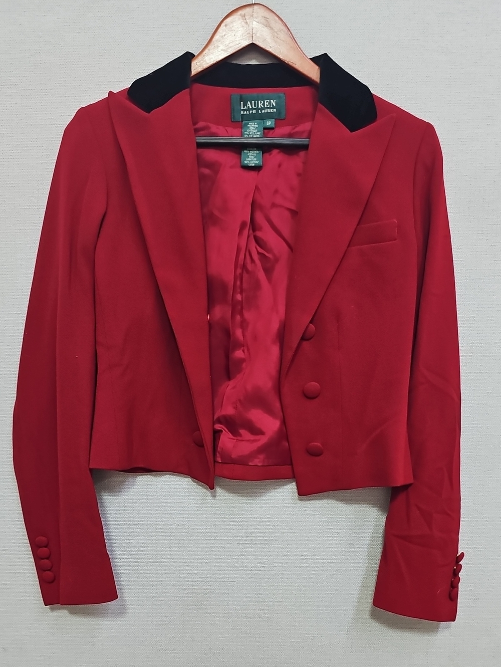 LAUREN RALPH LAUREN CROPPED RIDING BLAZER BFPM-09-091